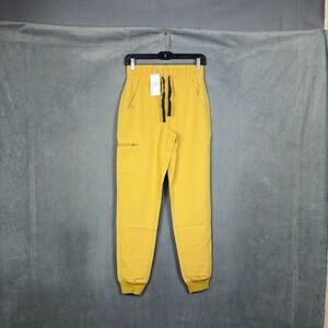 Figs Zamora Scrub Pants Womens Size XS TALL Light Gold High Waisted NWT